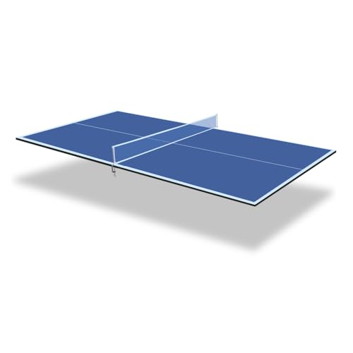 7x4ft Foldable Ping Pong Conversion Top – Portable Mid-Size Table Tennis Tabletop for Indoor Game Room, Easy Storage & Setup