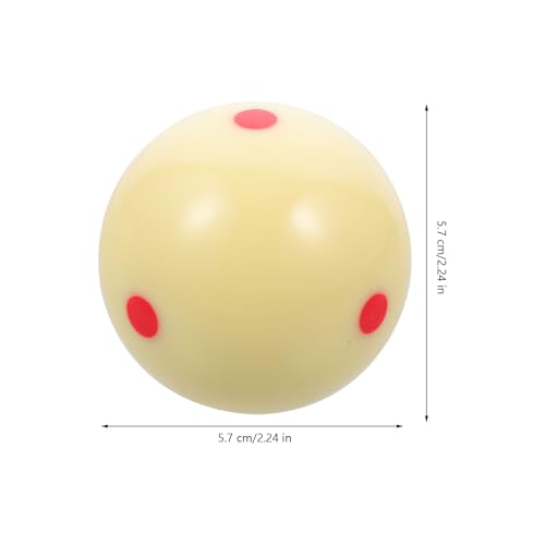Amosfun Billiard Training Cue Ball with Marked Dot Resin Material Large White Pool Ball for Snooker Practice for Adult Leisure Games