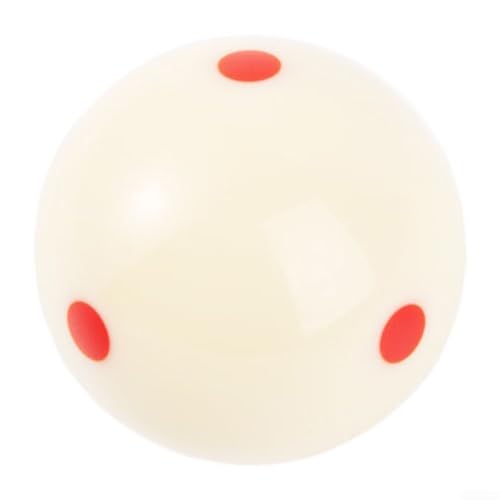 2 Pack Billiard Training Cue Balls with Dots, 57.2mm Resin Pool Practice Balls Billiards, Red and White -Sided to Improve Aiming Skills and Hitting Accuracy