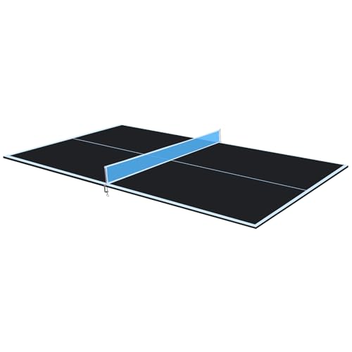 GOWE 8.5ft Black Mid-Size Ping Pong Conversion Top Foldable & Portable Table Tennis Table Top for Indoor Games