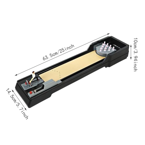 harayaa Tabletop Bowling Game Mini Bowling Set Compact Ideal Gift Relax Arcade Desktop