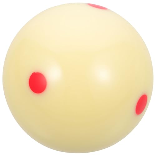 Amosfun Billiard Training Cue Ball with Marked Dot Resin Material Large White Pool Ball for Snooker Practice for Adult Leisure Games