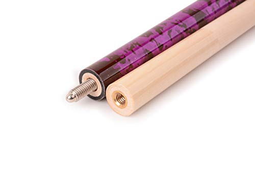 58 inch Hand-Painted Series 2-Piece Billiard Pool Cue Stick with Irish Linen Wrap - color: Purple, size: 19oz