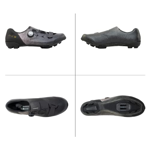 SHIMANO SH-RX801 Men’s Ultralight High Performance Gravel Racing Shoe - color: Black, size: 8.5-9