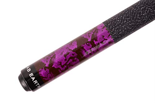 58 inch Hand-Painted Series 2-Piece Billiard Pool Cue Stick with Irish Linen Wrap - color: Purple, size: 19oz