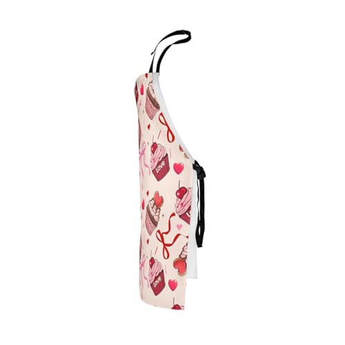 Castle Fairy Cute Rabbit Deer Kitchen Apron - color: Cake Red Bow
