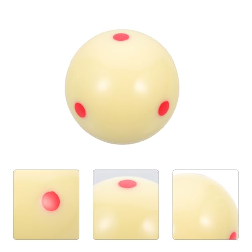 Amosfun Billiard Training Cue Ball with Marked Dot Resin Material Large White Pool Ball for Snooker Practice for Adult Leisure Games