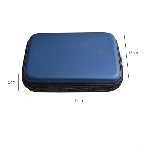 For EVA Darts Case Organizer Hard Shell Protection Storage for Steel Tip Soft Tip Plastic Tip Darts Holds 6 Darts Shafts Flights Tips Mesh Pockets Hand Strap Compact Pouch Blue 19x13x5cm