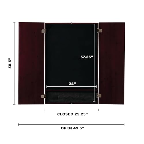 Viper Metropolitan Solid Wood Cabinet & Electronic Dartboard Play-Ready Bundle - color: Mahogany Finish, style: Cabinet Only (No Dartboard)
