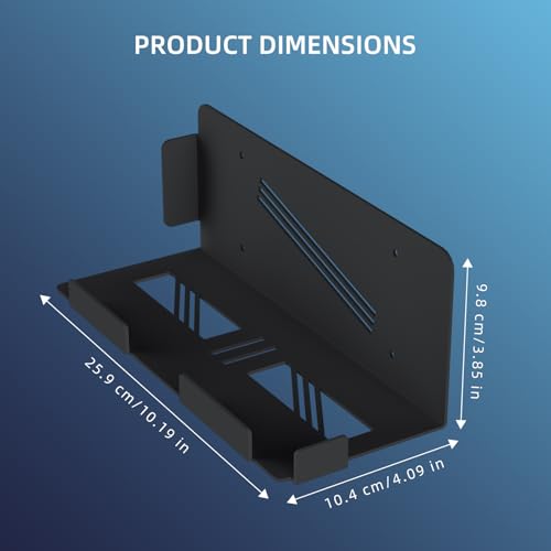 Multifunctional Space Efficient Wall Mount Shelf Bracket Stand Suitable for Consoles Includes Accessory Storage Multifunctional Storage