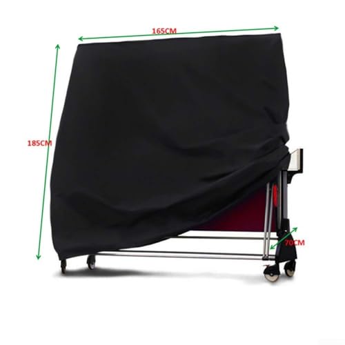 Pong Table Cover 420D Waterproof Outdoor Indoor Protection with Windproof Straps for Foldable Table Tennis Tables 165x70x185cm