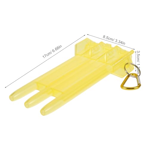 Totority Portable Hard Dart Case with Lockable Plastic Shell, Wear-resistant Carrying Box for Outdoor Darts Storage and Travel, Yellow