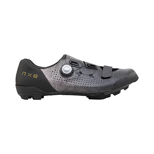 SHIMANO SH-RX801 Men’s Ultralight High Performance Gravel Racing Shoe - color: Black, size: 8.5-9