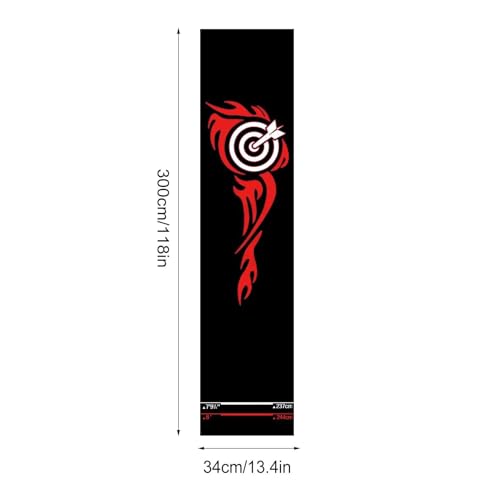Dart Board Mat,Portable Floor Protection with Throw Line Non-Slip - Darts Distance Mat,for Game Room Recreation Center Sports Club Office Basement Garage - size: D