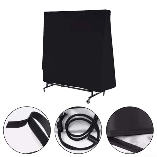 Pong Table Cover 420D Waterproof Outdoor Indoor Protection with Windproof Straps for Foldable Table Tennis Tables 165x70x185cm