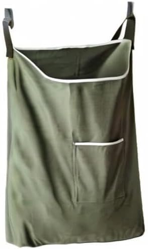 Laundry Collector, Laundry Hamper, Door Hanging Laundry bag with hooks (Army green, 65Liters)