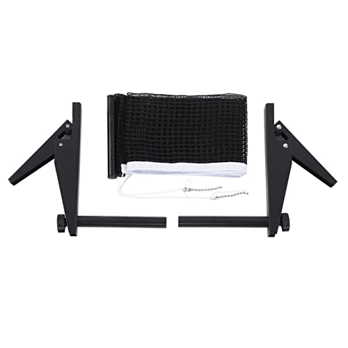 Standard Table Tennis Net Rack Set with Stainless Steel Frame and Nylon Net, Indoor Match Net Belt Bracket for Simple Installation