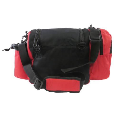 Fade Crunch Disc Golf Bag – Durable, Compact, and Perfect for All Skill Levels, from Beginners to Night Round Players – Shoulder Strap Bag (Red)