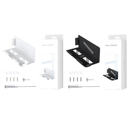 Multifunctional Space Efficient Wall Mount Shelf Bracket Stand Suitable for Consoles Includes Accessory Storage Multifunctional Storage
