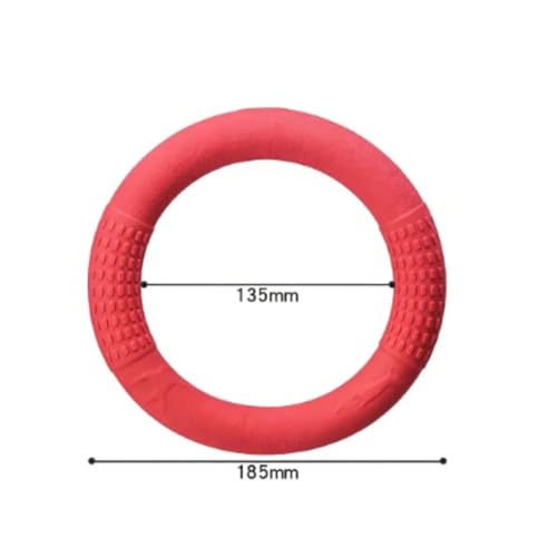 Durable Dog Ring Toy, Floating Flying for Training & Fetch(Rose red) - color: Rose red