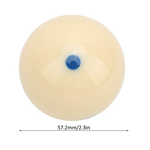 Billiard Training Ball WearResistant 57.2mm DotSpot Cue Ball for Practice for Players, Resin Material Improved Skills - color: Blue Dot