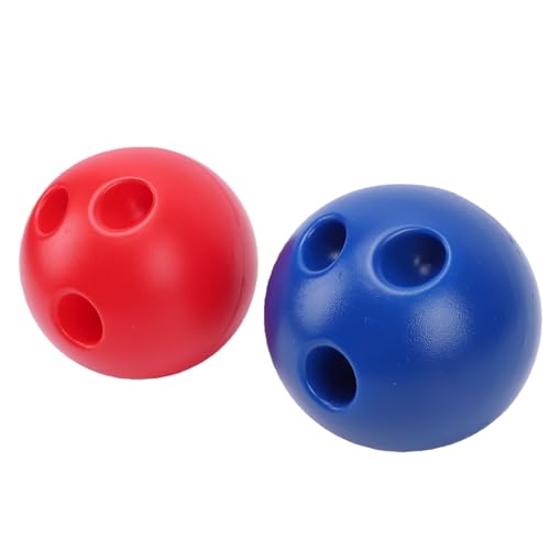 Kids Bowling Set, 10 White Plastic Pins with 2 Lightweight Balls for Indoor Outdoor Family Games