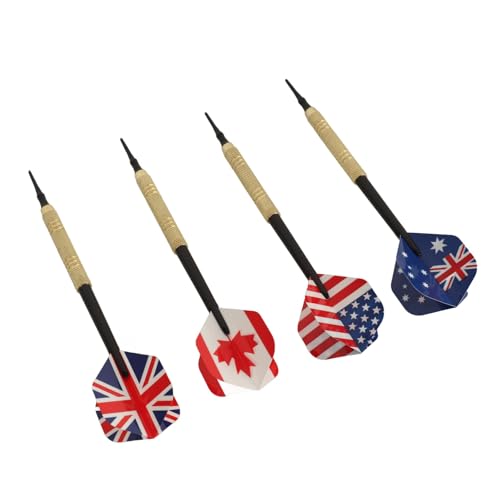 Soft Tip Darts Set, 50 Extra Tips 12 Flights Shafts Barrels Easy to Replace, for Electronic Board with Plastic Steel Material