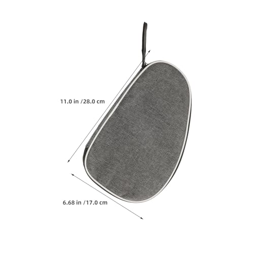 Cabilock 2pcs Table Tennis Racket Case Paddle Bag with Zipper Storage Organizer Grey Shell Portable Sports Bag for Ping Pong Paddle and Ball Carrying