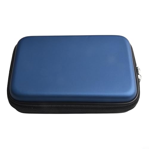 For EVA Darts Case Organizer Hard Shell Protection Storage for Steel Tip Soft Tip Plastic Tip Darts Holds 6 Darts Shafts Flights Tips Mesh Pockets Hand Strap Compact Pouch Blue 19x13x5cm