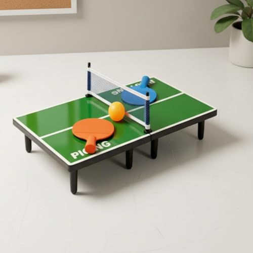 Generic Mini Table Tennis Set Social Play Mini Table Tennis Compact Indoor Toy for Tabletop