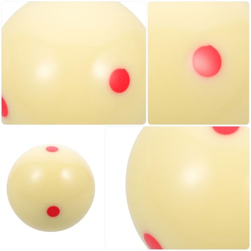 Amosfun Billiard Training Cue Ball with Marked Dot Resin Material Large White Pool Ball for Snooker Practice for Adult Leisure Games