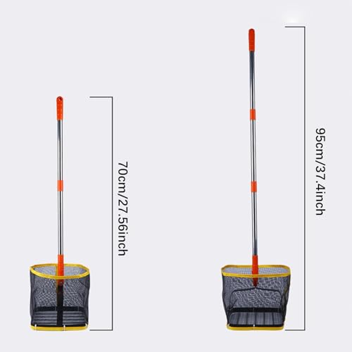 Menolana Ping Pong Ball Retriever, Adjustable Telescopic Pick Up Tool for Table Tennis Training, Holds Up to 150 Balls