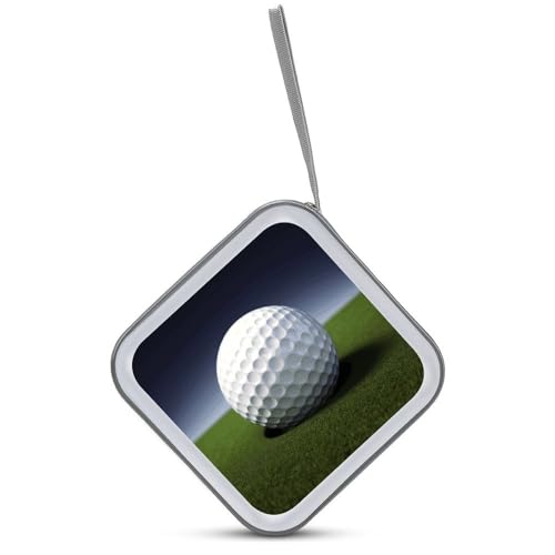 Golf Ball CD Case 40 Capacity DVD Case with Zipper Disc Storage Organizer Portable CD Holder Storage Hard Plastic DVD Wallet Holder Organizer for Home Car Travel
