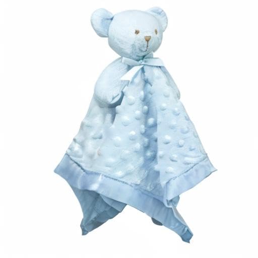 Pro Goleem Teddy Bear Lovey Baby Security Blanket for Boys and Girls Unisex Soft Lovie Baby Gifts for Newborn Toddler Snuggle Toy Stuffed Animal Blue 16 Inch