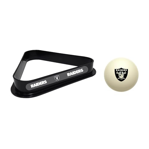 Imperial NFL Cue Ball & Rack Set - color: Las Vegas Raiders, White
