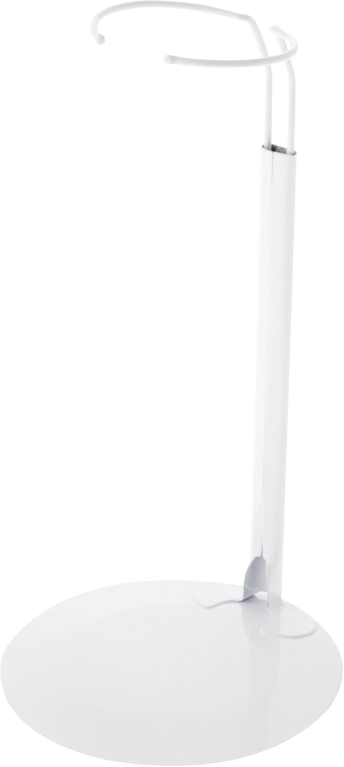 Plymor DSP-90W White Adjustable Doll Stand, fits 15, 16, 17, 18, 19, 20, and 21 inch Dolls, Waist is 3" - 4" wide, 8" - 11" around, Pack of 3