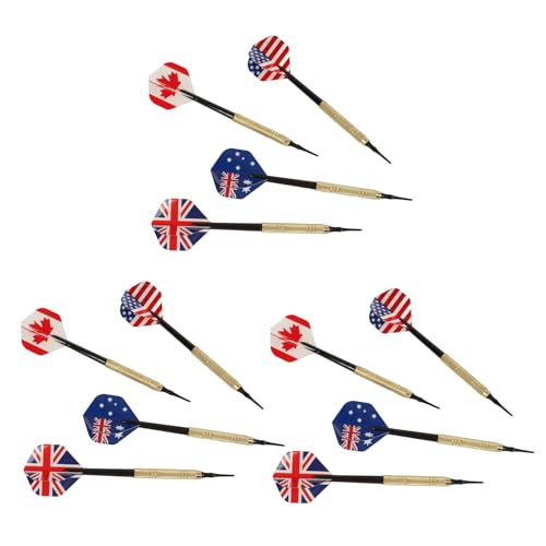 Soft Tip Darts Set with 50 Plastic Tips 12 Flights Shafts Barrels Easy to Replace Darts Plastic Tip for Electronic Board