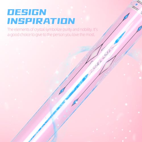 CUEELF Pink Pool Cue Stick 58inches Canadian Maple Billiard Cue Sticks Professional Pool Stick Gifts for Women and Ladies - color: Pink+Blue, size: 21 oz