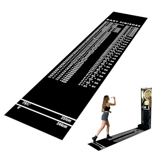 Dart Mat with Throw Line - Floor Protection Portable with Throw Line - Dart Oche Mat,for Recreation Center Sports Club Basement Entertainment Area Garage Dormitory - size: C