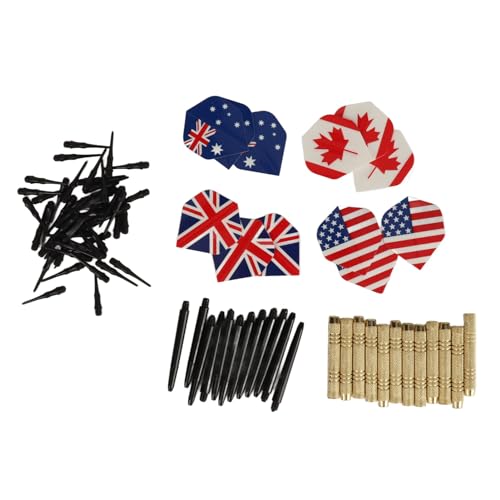 Soft Tip Darts Set with 50 Tips 12 Flights Shafts Barrels Darts Plastic for Electronic Board