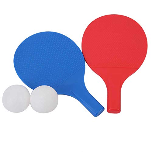Table Tennis Racket Set for Kids Portable Outdoor Training Equipment with 2 Balls Ergonomic Handle Design Lightweight Durable Plastic Material Perfect for Indoor