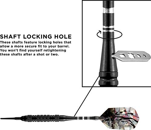 Viper Black Magic Soft Tip Darts, 18 Grams - style: Coarse Knurling