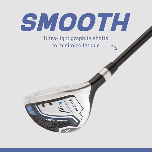 Precise M3 Men’s 14-Piece Golf Set – 460cc Driver, Wood, Hybrid, 6-PW Irons, Putter, Stand Bag, 3 Headcovers and Cover - RH - size: Blue - Tall Size +1”