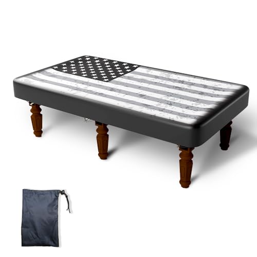 Pool Table Cover 9ft,Billiard Table Covers Waterproof Custom Tablecloth Dust Cloth,Indoor/Outdoor Billiards Topper Accessories for Protecting Felt Scratch-Resistant for para Bar,Billiard Room (9ft) - size: 9ft