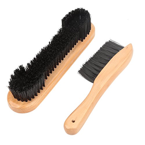 Dioche Pool Table Brush, Wooden Billiards Pool Table Rail Brush Set Cleaning TBilliards able & Corner Accessories