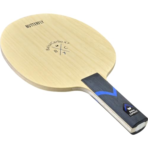 BalsaCarbo X7 Pro-Line Table Tennis Racket | The Softness of Balsa and The Hardness of Carbon | Featuring Tenrgy 05 Hard | Recommended for Aspiring Professional Players