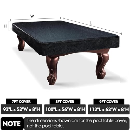 Amberr Billiard Pool Table Cover,Waterproof Cover for Pool Table Snooker Billiard Table 7/8/9 Foot Fitted(7FT) - color: 7ft