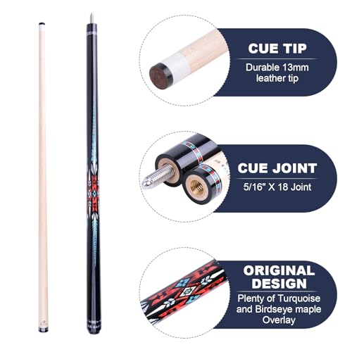 36”/42”/48” Canadian Maple Billiard Short Pool Cues for Tight Places - size: 36"