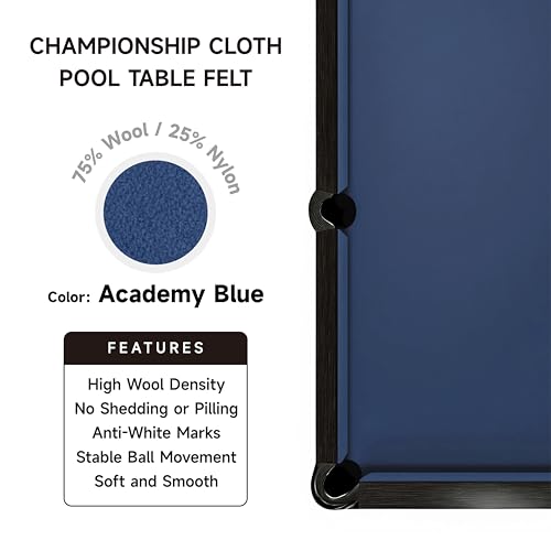 Championship - Invitational Felt w/Teflon - 7/8/9ft - color: Academy Blue, size: 8ft