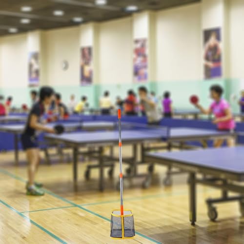 Menolana Ping Pong Ball Retriever, Adjustable Telescopic Pick Up Tool for Table Tennis Training, Holds Up to 150 Balls
